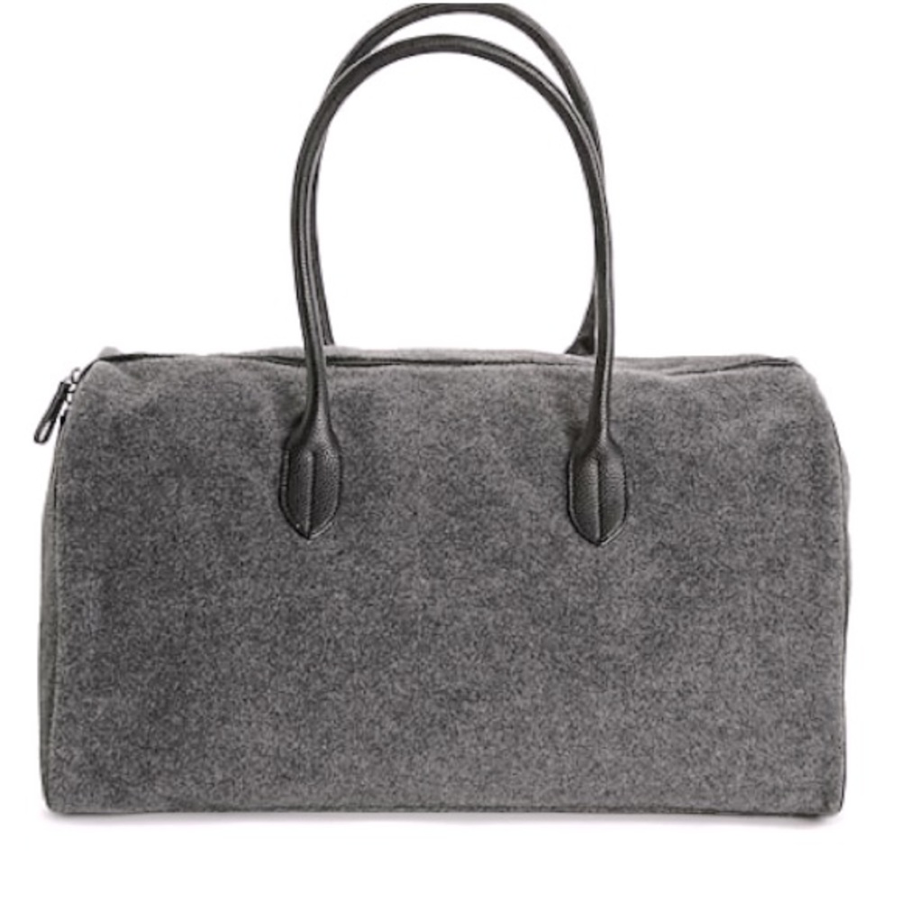 DSW Gray felt duffle bag! Perfect for traveling!!! - Picture 1 of 5